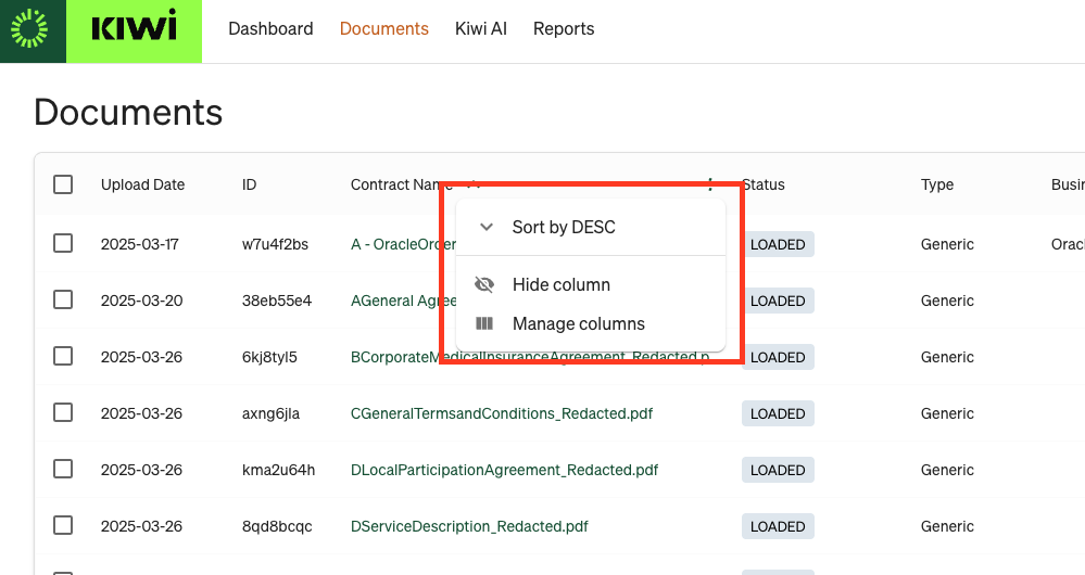 2.1 Sorting Documents